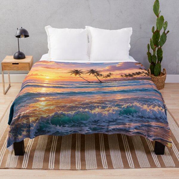 Item preview, Tropical Paradise – Golden Sunset Palm Beach designed and sold by Curio Meridian.