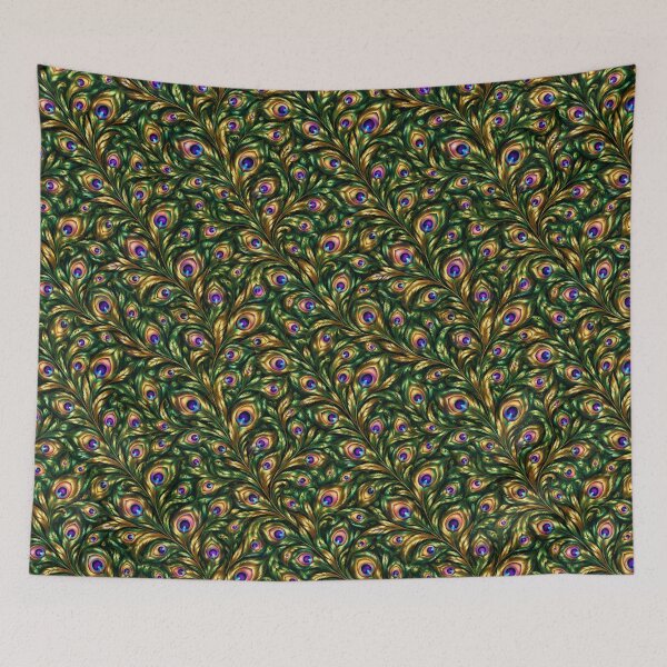 Item preview, Luxury Emerald Green and Gold Fantasy Peacock Feather Pattern designed and sold by HO•Designs.