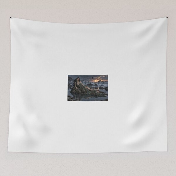 Item preview, Woman in Green Gown Amidst Sea and Crows designed and sold by CathryneDelamort.