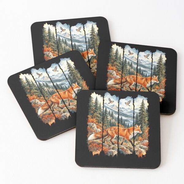 Item preview, Mountain Forest Fox in Autumn designed and sold by elderberry.