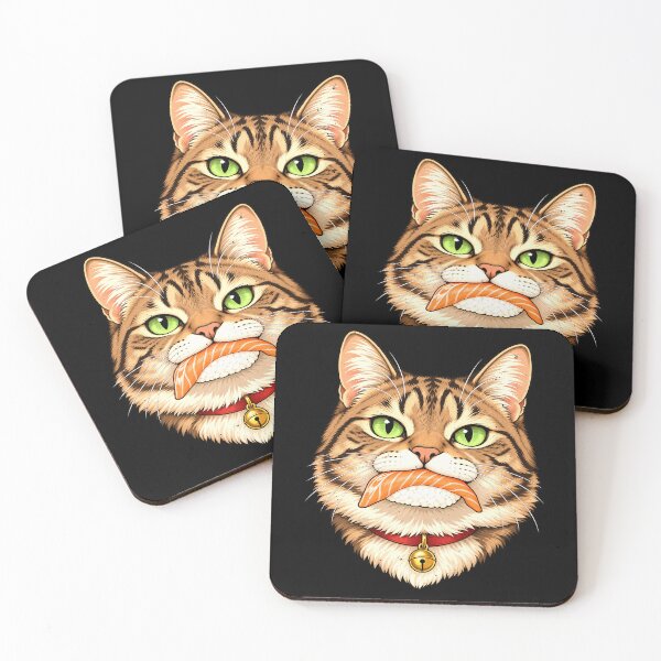 Item preview, Funny Tabby Cat With Salmon Sushi designed and sold by elderberry.