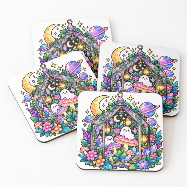 Item preview, Cute Ghost Butterfly Bloom Cosmic Mushroom Garden designed and sold by Thai Vibe Studio.