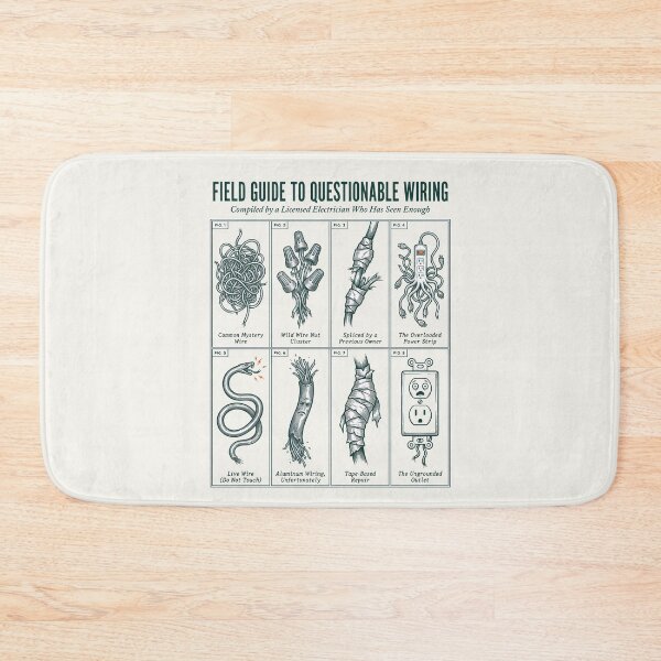 Item preview, Field Guide To Questionable Wiring - Funny Electrician Diagram Art designed and sold by Driesman.