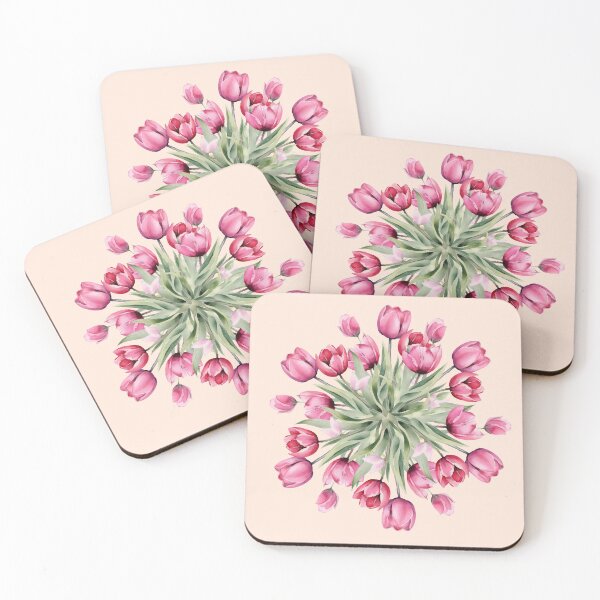 Item preview, Romantic Tulip Soft Blush Pink Seamless Pattern Art designed and sold by ​Jyoti Digital Artist.