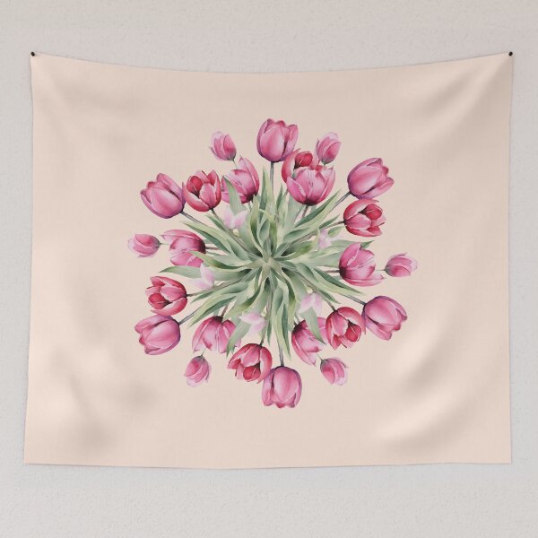Item preview, Romantic Tulip Soft Blush Pink Seamless Pattern Art designed and sold by ​Jyoti Digital Artist.