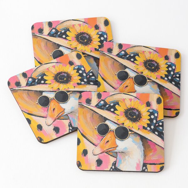 Item preview, Funky Sunflower Goose Colorful retro Pop Art  designed and sold by Luvahawb.
