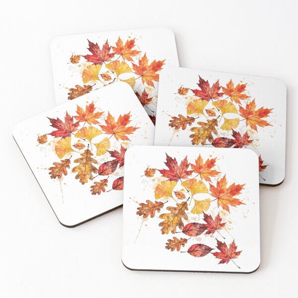 Item preview, Autumn Watercolor Maple Leaves Cluster designed and sold by Sofia art shop.