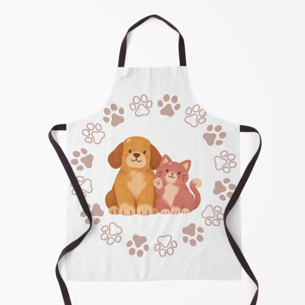 Item preview, Cute Golden Puppy and Pink Kitten Friends Paw Circle  designed and sold by Mythoughts0518.