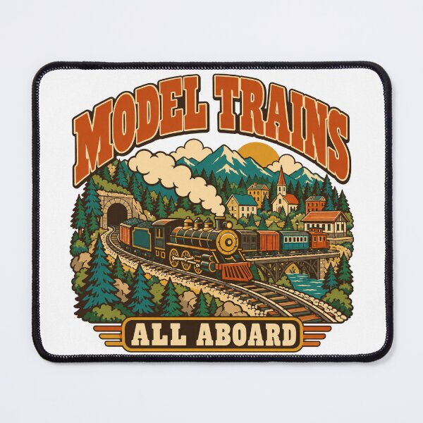 Item preview, Model Trains Gift - All Aboard designed and sold by RedRubyBubble.