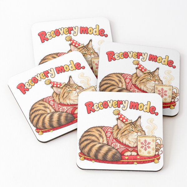 Item preview, Recovery Mode Maine Coon Cat Coffee New Year Party Hat designed and sold by tobbyasz.