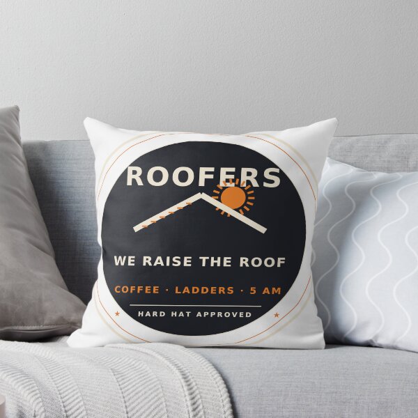 Item preview, Roofers We Raise The Roof Funny Roofer Badge designed and sold by Sentient Cyborg Solutions.