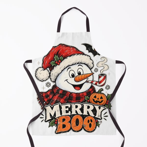 Item preview, Merry Boo Snowman Halloween Christmas Mashup designed and sold by DesignArtist.ia.
