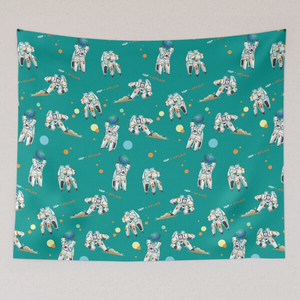 Item preview, Teal Mecha Lifting Earth designed and sold by bloomejasmine.