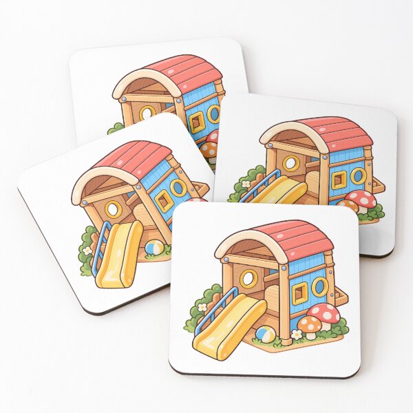 Item preview, Kawaii Playground Playhouse with Yellow Slide Cute Cartoon Sticker designed and sold by mumeaw.