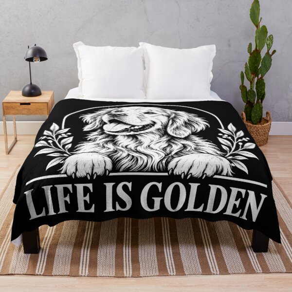 Item preview, Life Is Golden Cute Golden Retriever Dog Lover designed and sold by gordonbwyashop.