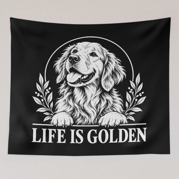 Item preview, Life Is Golden Cute Golden Retriever Dog Lover designed and sold by gordonbwyashop.