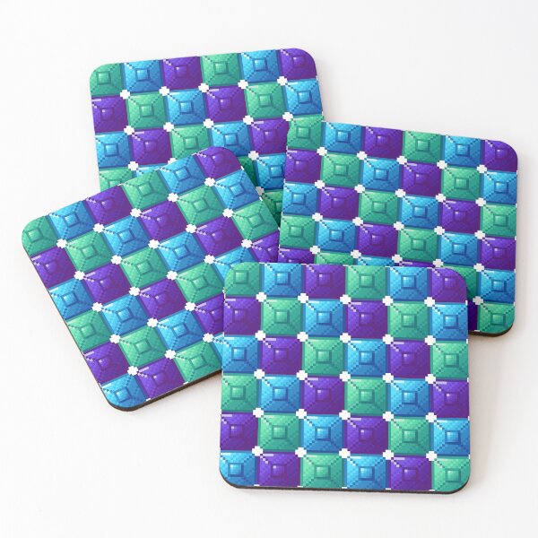 Item preview, Square cut gems of cool colours pixelart pattern designed and sold by CyberphnxArtz.