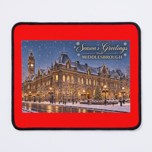 Item preview, Middlesbrough Town Hall Christmas - Have a Boro Christmas designed and sold by Logo-A-GoGo.