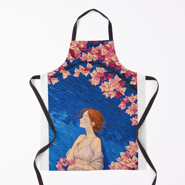 Item preview, Woman Holding Pink Blossoms Under a Blue Sky designed and sold by codex401.