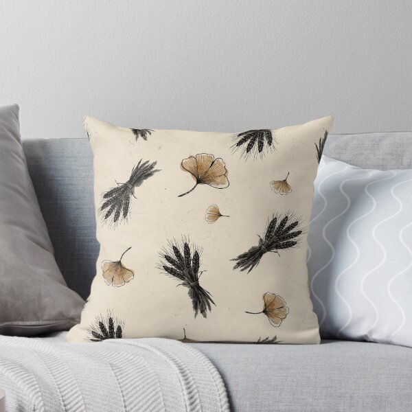 Item preview, Japandi Botanical Wheat Sheaves and Ginkgo Leaves Seamless Pattern Vector designed and sold by Shutter-Dragon.