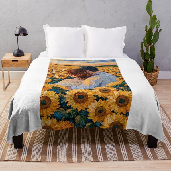 Item preview, Couple Embracing in a Sunset Sunflower Field designed and sold by codex401.