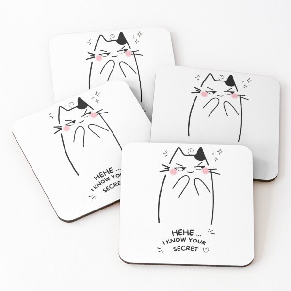 Item preview, Mischievous Cat I Know Your Secret Smug Cat designed and sold by Aurevella.