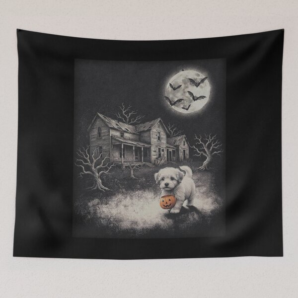 Item preview, De Tulear Dog Halloween - Pumpkin Dog designed and sold by HausOfGrooves.