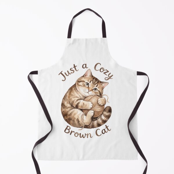 Item preview, Just A Cozy Brown Cat Tabby Watercolor Art designed and sold by Digitalphoto4u.
