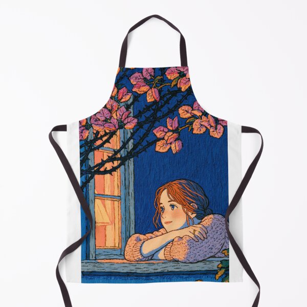 Item preview, Daydreaming Girl at a Blossom Window designed and sold by codex401.