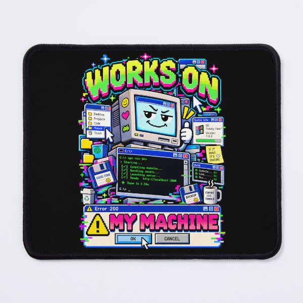 Item preview, Works On My Machine Pixel Art Retro Y2K designed and sold by Win Hardy.