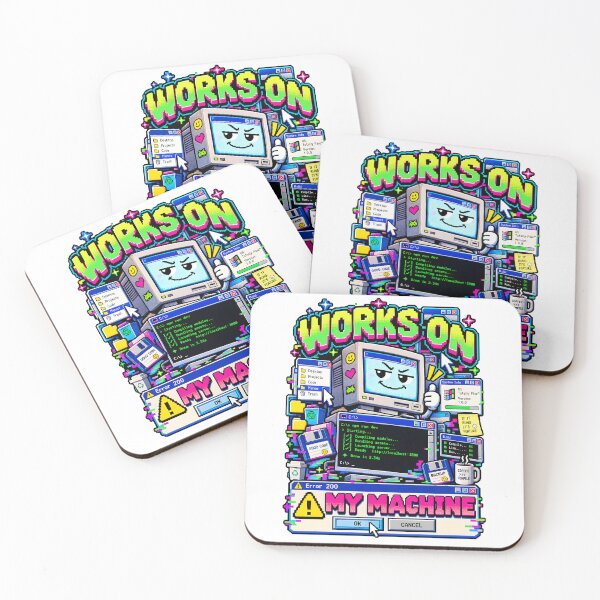 Item preview, Works On My Machine Pixel Art Retro Y2K designed and sold by Win Hardy.