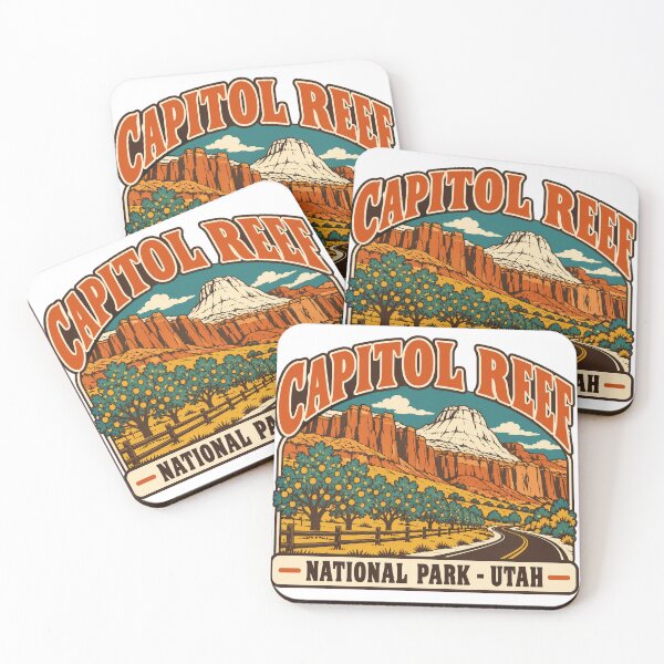 Item preview, Capitol Reef National Park Gift - Retro Capitol Reef Souvenir designed and sold by RedRubyBubble.