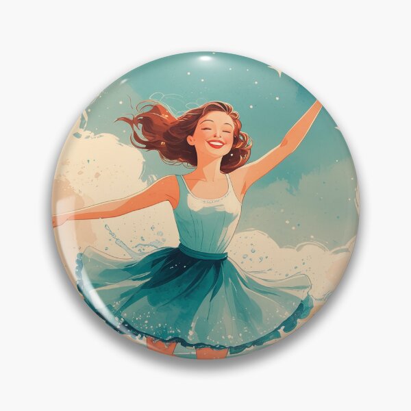 Item preview, Stickers of a girl dancing on water, for party favors #3. designed and sold by ELFofDREAMS.