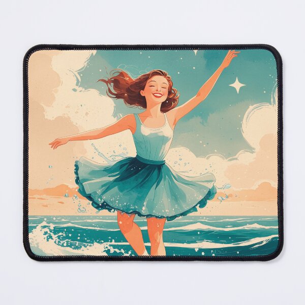 Item preview, Stickers of a girl dancing on water, for party favors #3. designed and sold by ELFofDREAMS.