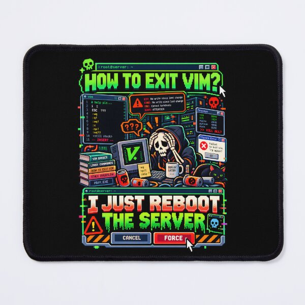 Item preview, How To Exit Vim Y2K Pixel Art Terminal designed and sold by Win Hardy.