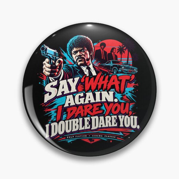 Artikelvorschau, Jules Winfield Say What Again Retro Pop Art entworfen und verkauft von Quoteez.