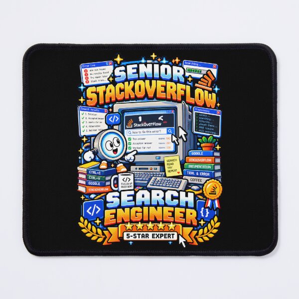 Item preview, Senior Stackoverflow Search Engineer Pixel Art designed and sold by Win Hardy.