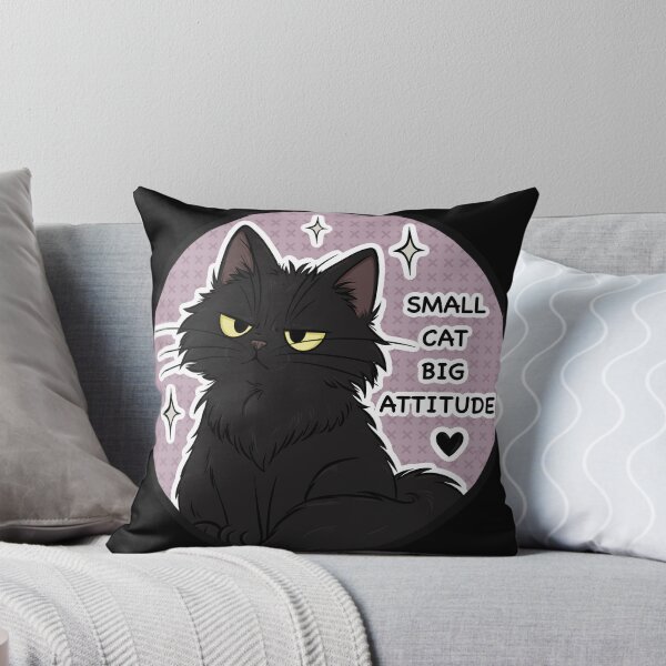 Item preview, Small Cat Big Attitude – Sassy Black Cat designed and sold by EchosOfNeris.