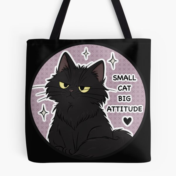 Item preview, Small Cat Big Attitude – Sassy Black Cat designed and sold by EchosOfNeris.