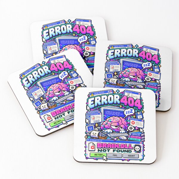 Item preview, Brain Dll Not Found Y2K Pixel Art Retro designed and sold by LoafLogic.