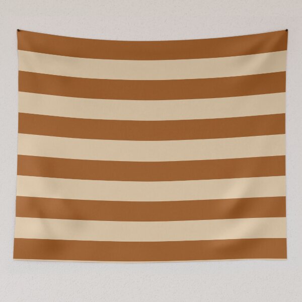 Item preview, Brown and cream horizontal stripes pattern designed and sold by RishabhArts1.