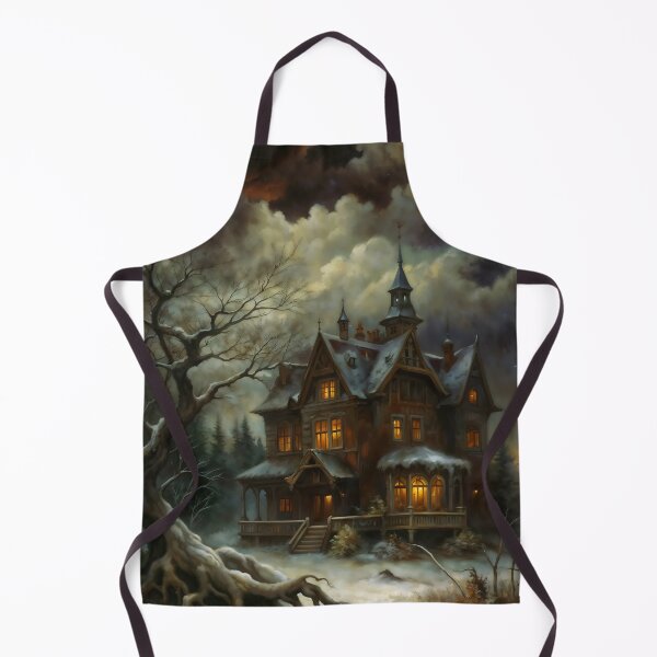 Item preview, Gothic Winter Manor House Snowy Night Painting designed and sold by DarkHolyQueen.