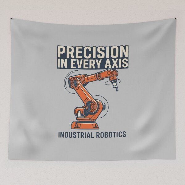 Item preview, Precision in Every Axis | Industrial Robotics Art designed and sold by Amr Darwish Graphic designer.