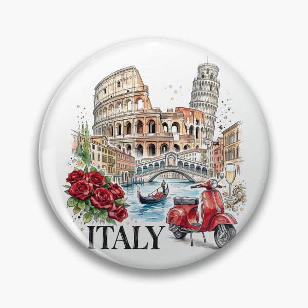 Item preview, Italy Watercolor Art: Rome, Venice and Pisa designed and sold by EdwinkOne.