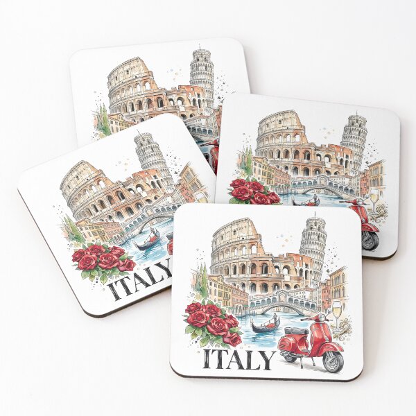 Item preview, Italy Watercolor Art: Rome, Venice and Pisa designed and sold by EdwinkOne.