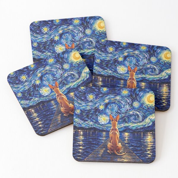Item preview, Funny Pharaoh Hound Starry Night Painting Bridge Star Mom Dad Kids designed and sold by FurryHavenPH.