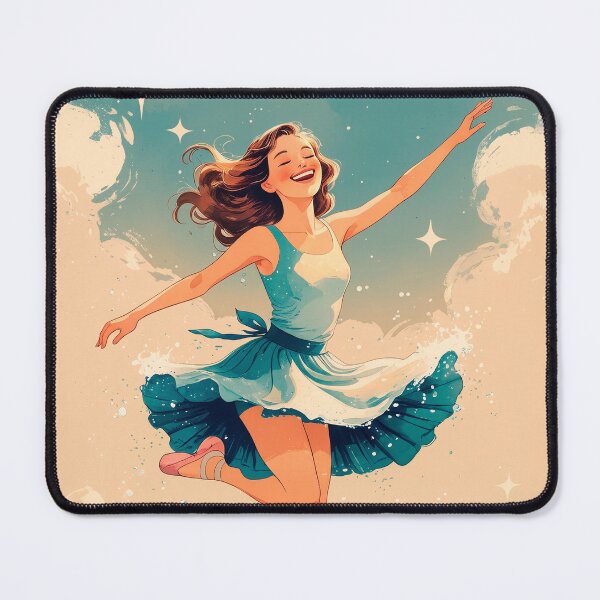 Item preview, stickers of a girl dancing on water, for party favors designed and sold by ELFofDREAMS.