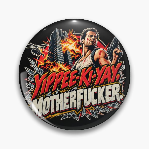 Item preview, John McClane Yippee-Ki-Yay Retro Action designed and sold by Quoteez.