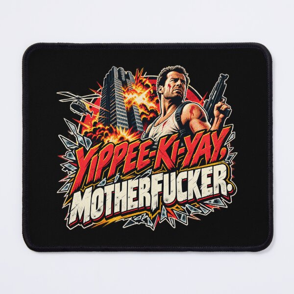 Item preview, John McClane Yippee-Ki-Yay Retro Action designed and sold by Quoteez.