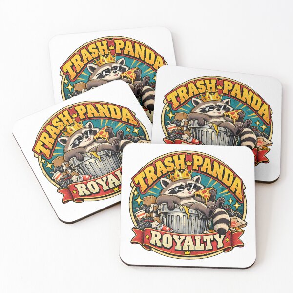 Item preview, Trash Panda Royalty Vintage Comic Raccoon Badge designed and sold by LoafLogic.